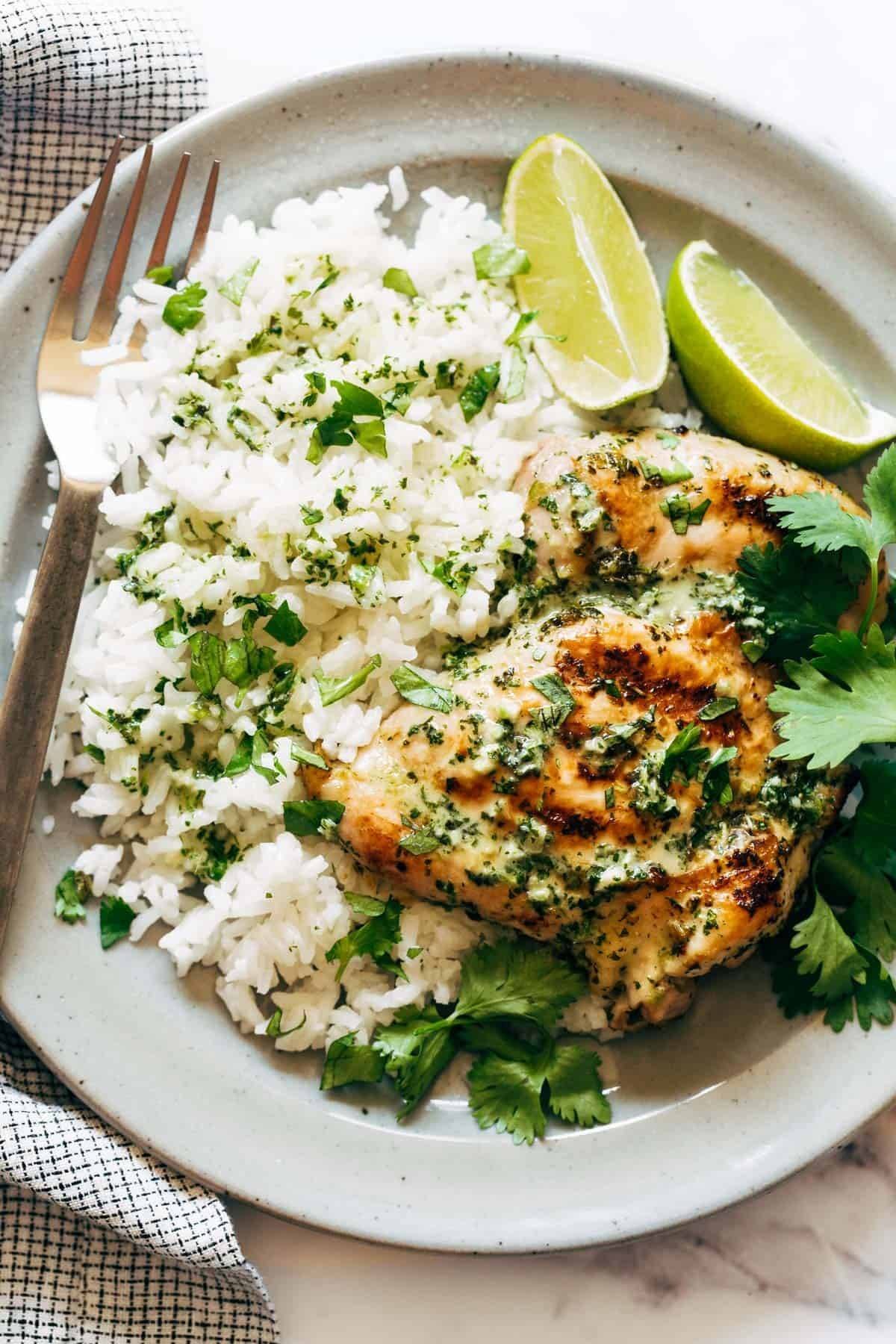 Coconut Lime Grilled Chicken and Rice