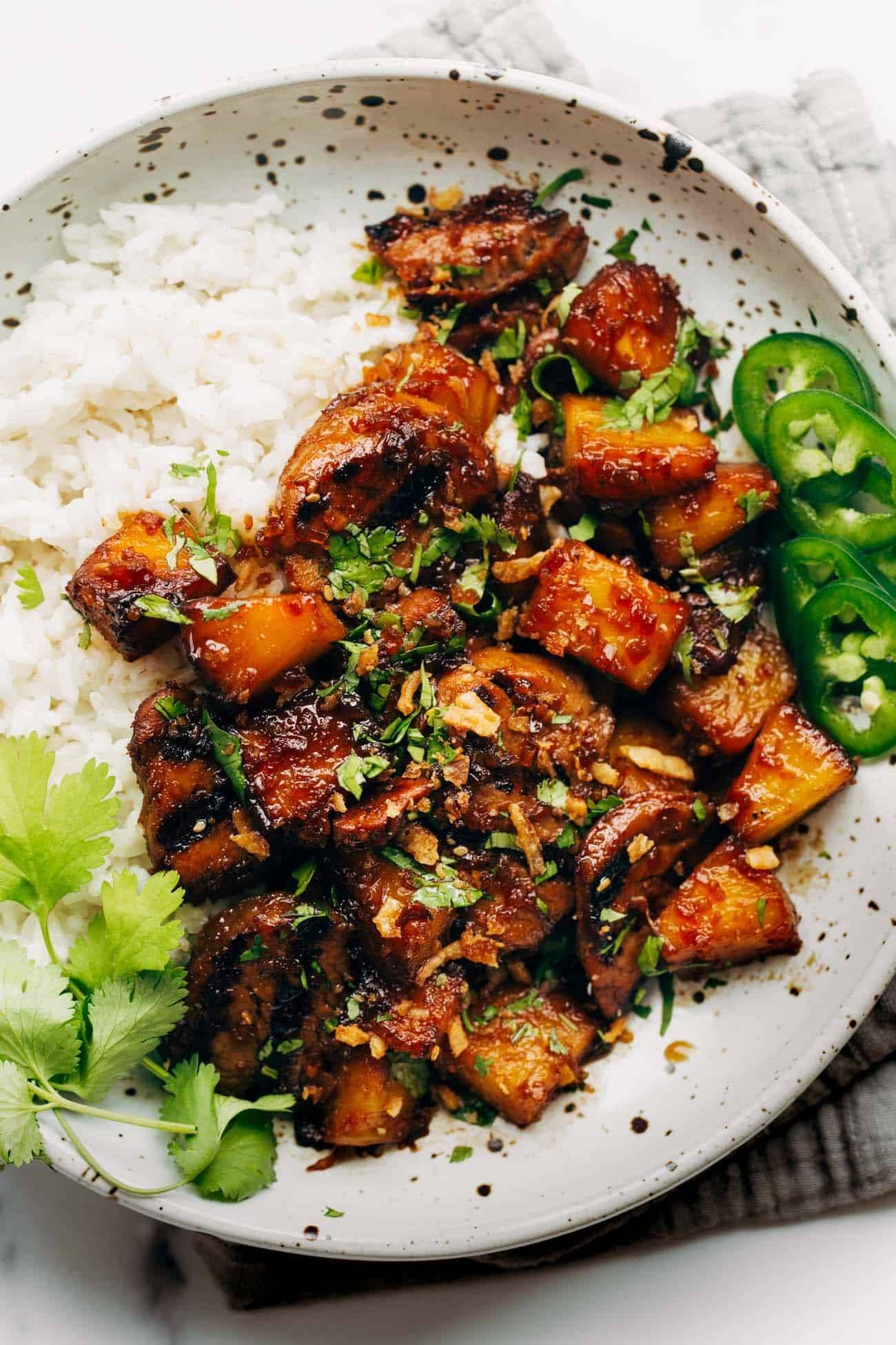 Pineapple Pork with Coconut Rice