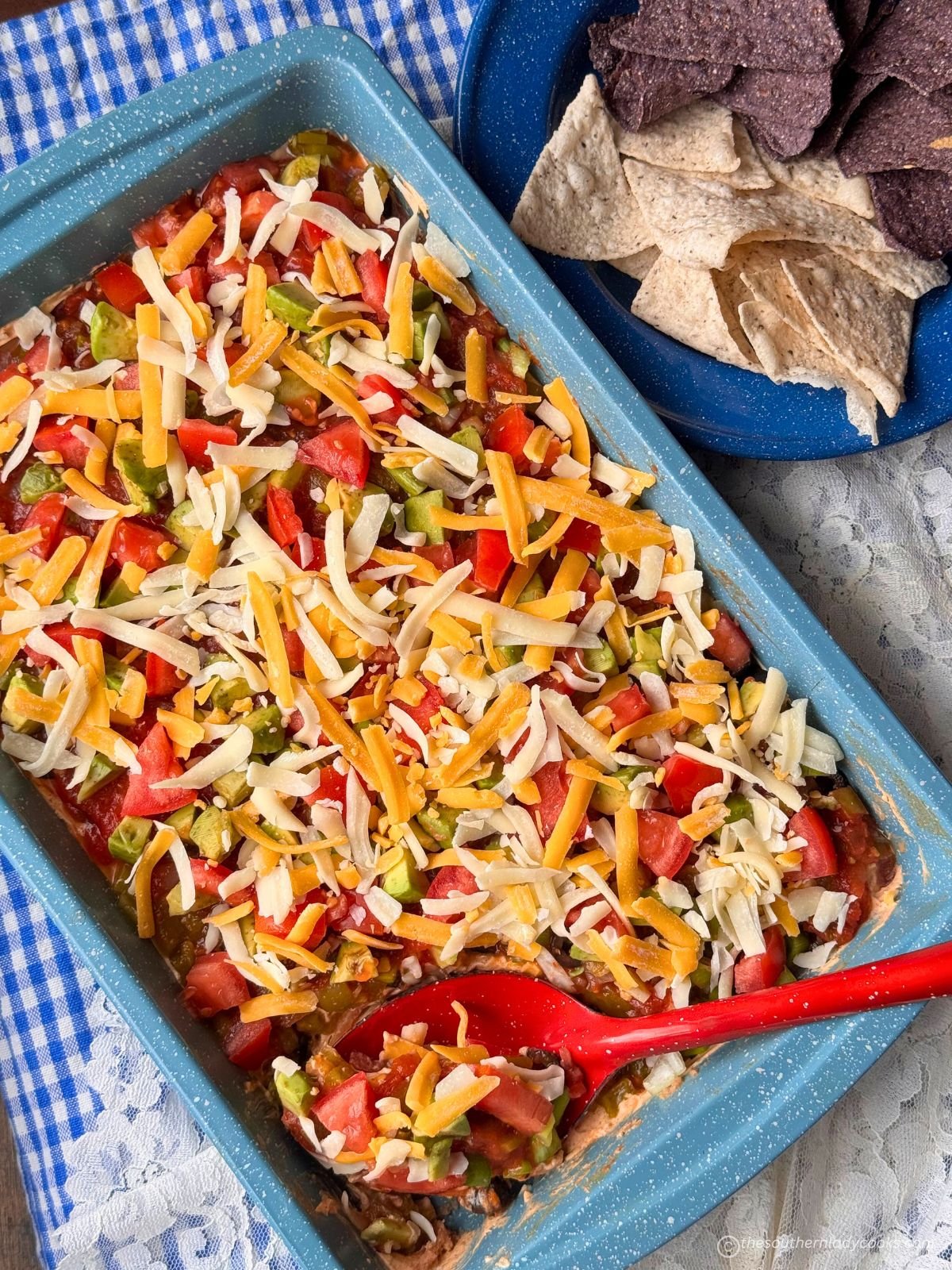 Layered Taco Dip-The Southern Lady Cooks versatile recipe mexican